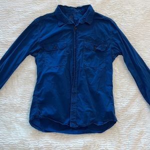 Dark blue utility button down 100% cotton